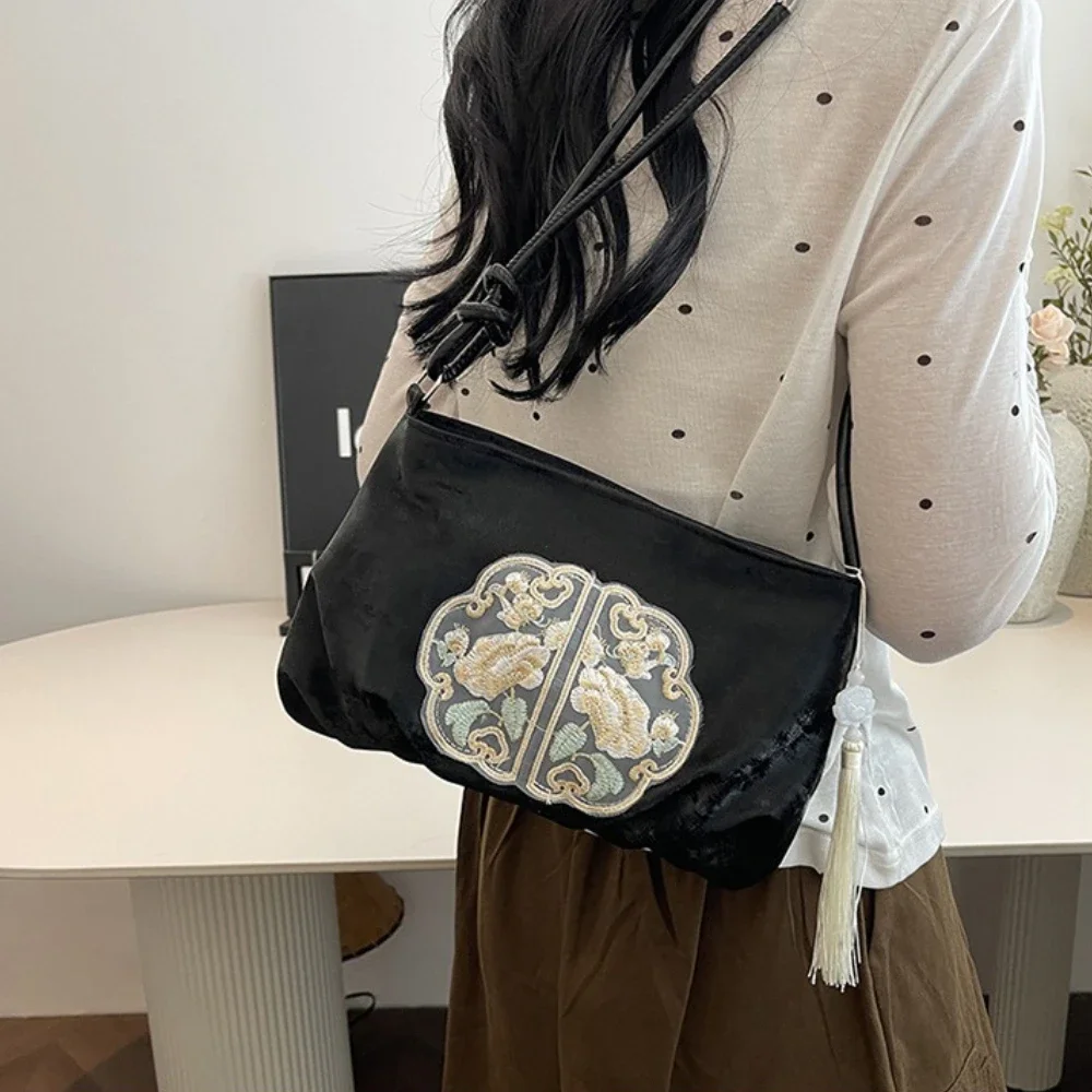 Package Satchel Soft Embroidery Bag Fashion Chinese Style Tote Bag Large Capacity Handbags Purses and Handbags Bolso Mujer 2026