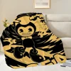 B-Bendy and the ink machines Game Blanket Skin friendly comfort warm soft plush blanket suitable sofa living room office bedroom 1