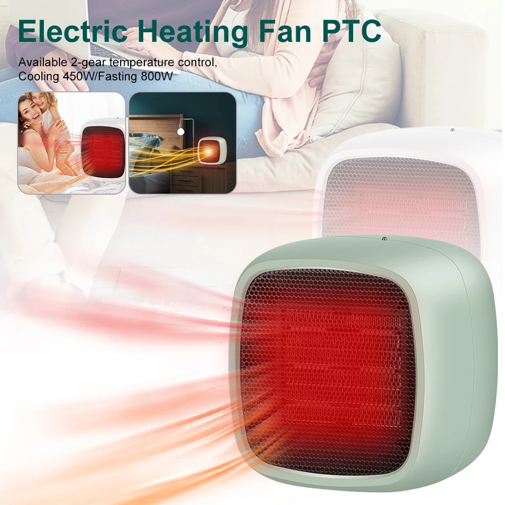 Space Heater for Indoor 800W Electric Heating Fan Fast Heating 2Gear Temperature  Control Room Heater for Home Office Desktop - AliExpress