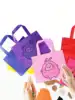 6pcs-Cross-Border Candy Bags Colorful Laminating Heat-Pressed Non-Woven Fabric Handbags Non-woven Fabric Gift Bags With Handle F 2
