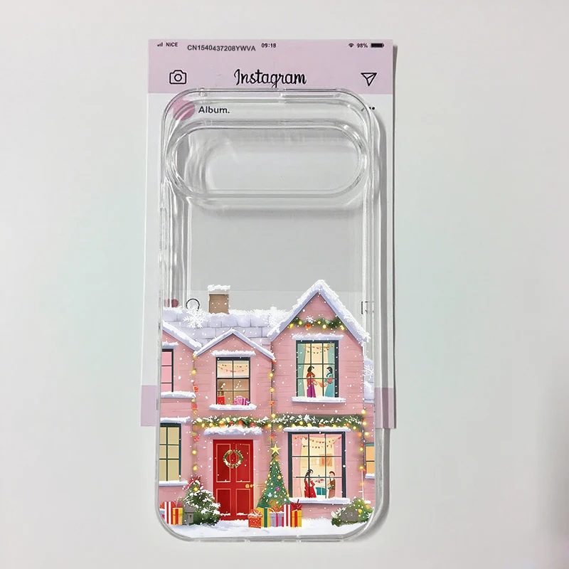 Winter Snow Street Scenery Phone Case - Clear Soft TPU Cover
