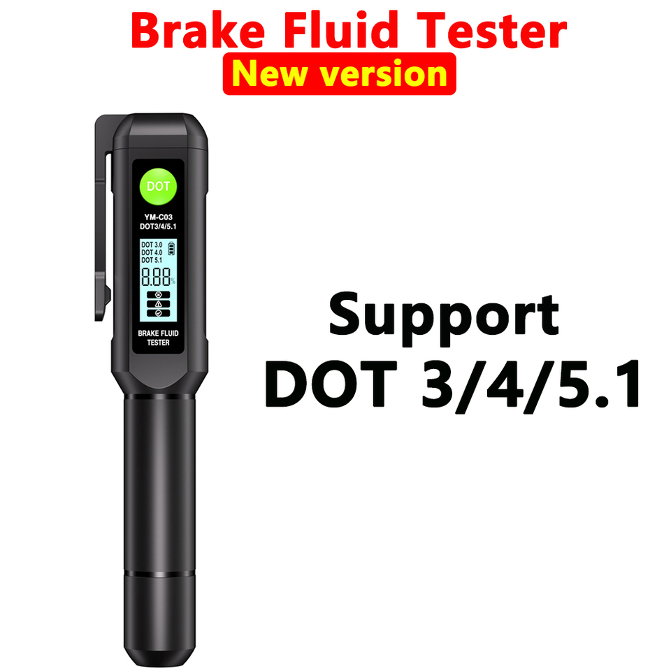 DOT3/DOT4/DOT5.1 Brake Fluid Tester Oil Tester Auto Brake Liquid Oil Mini Tester Detector Tool Metal Probe With Sound