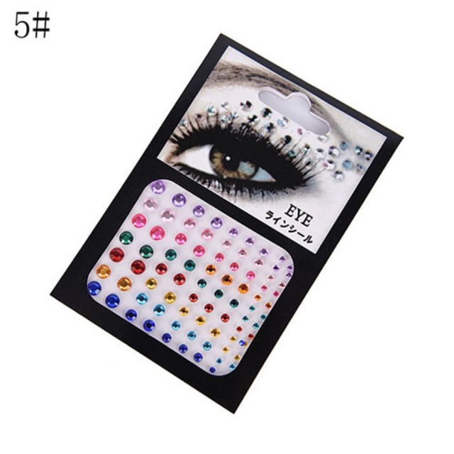 3D Sexy Crystal Eyes Glitter Face Body DIY Diamond Festival Party Jewel Makeup Tools Eye Shiner Make Up Adornment Sticker