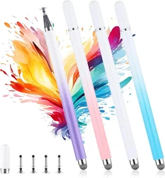 HUAVTA 4pcs 2in1 Stylus Pens for Touch Screens Double-Ended Tablet Stylus Dawing Pen for Pad Iphone Android Huawei Universal Pen