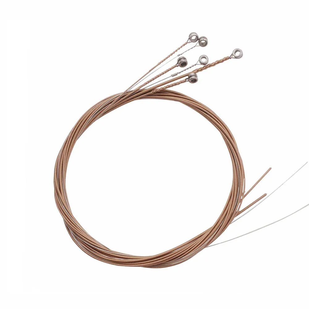6 sets akoestische gitaarsnaren, vervanging voor stalen snaren voor gitaar (2 set messing, 2 sets rood koper en 2 veelkleurige sets