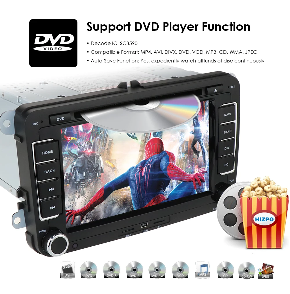 GPS DVD 1 DIN Android 8,0 OCTA CORE 4GB RAM REF:TR2889