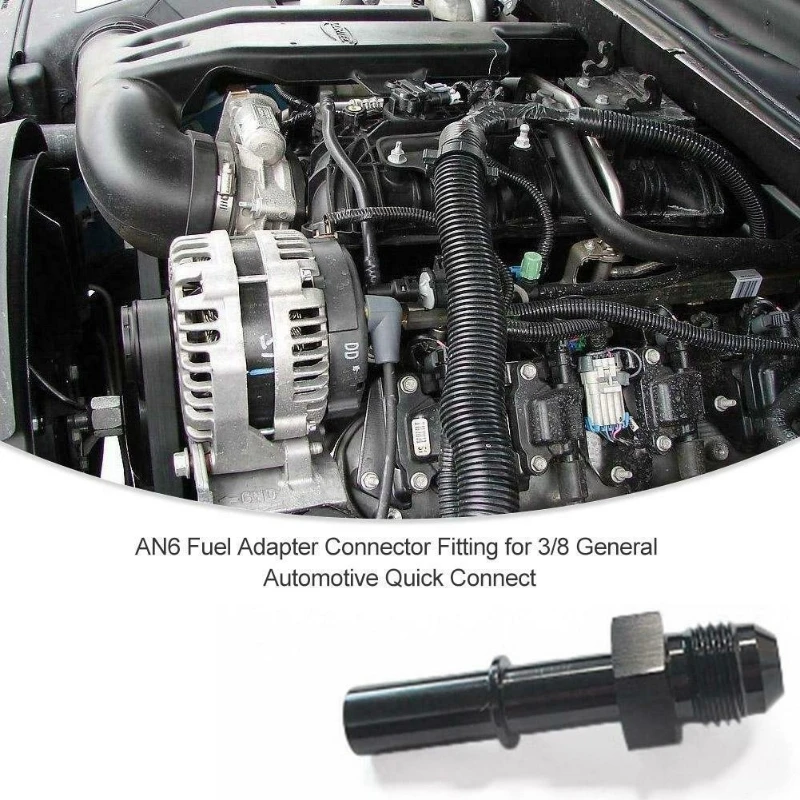 AN6 Fuel Adapter Connector Fitting to 3/8 GM Quick Connect Male Fuel