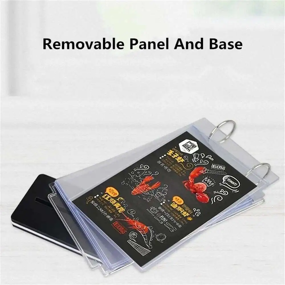 A4 메뉴 홀더 디스플레이 아크릴 사인 홀더 노트 홀더 테이블 포스터 스탠드 가격 태그 홀더 디스플레이 스탠드 매장 레스토랑