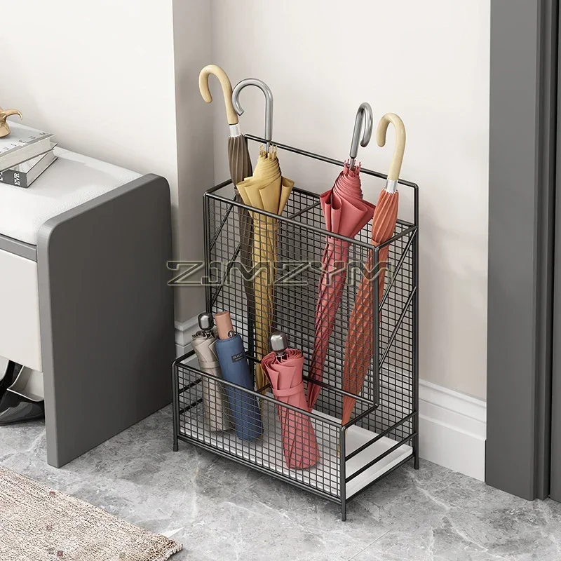 2In1 Umbrella Storage Stand Free Standing Entrance Lobby Drain Holder Large Capacity Umbrella Organizer With Removable Drip Tray