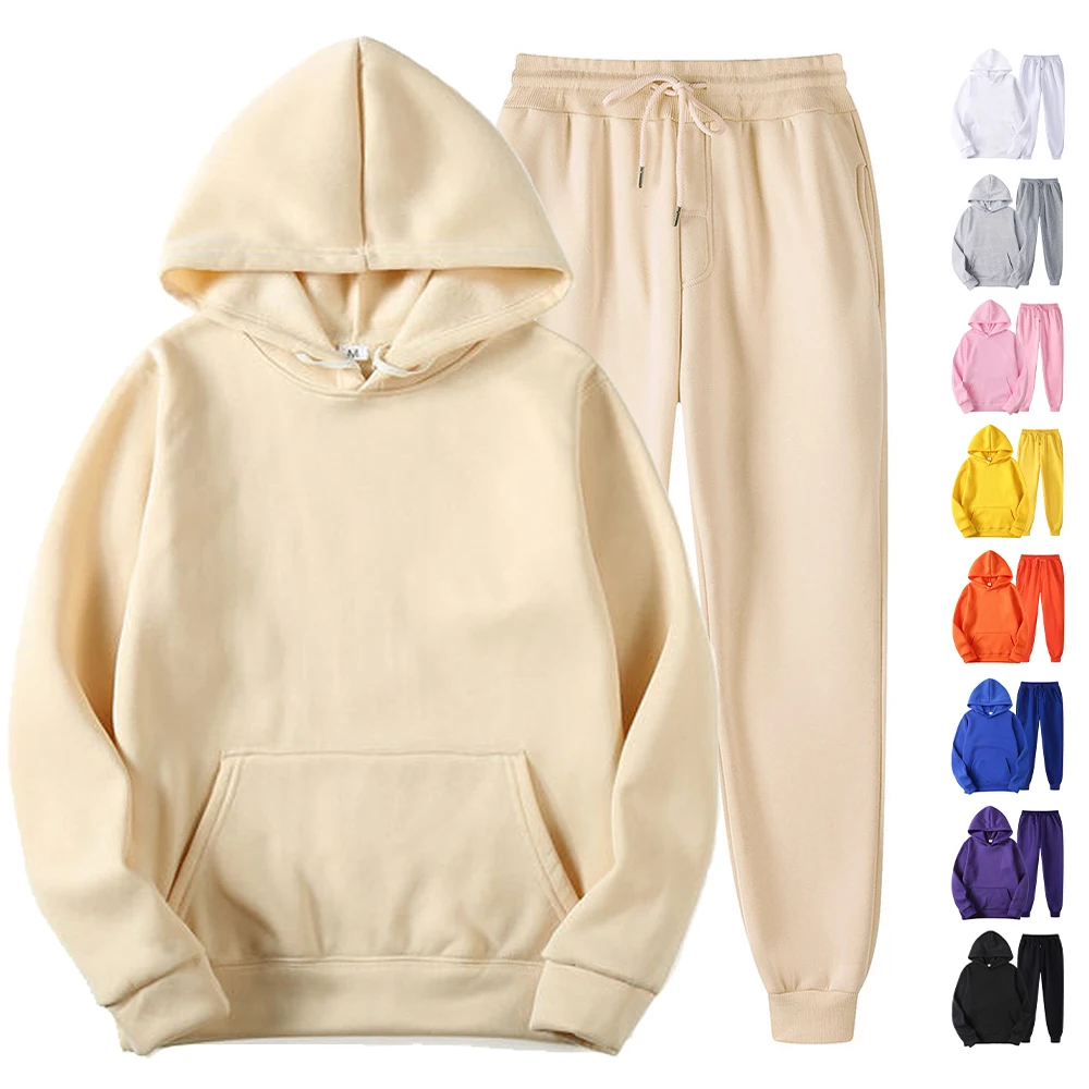Blank Fleece Sweat Suits Men Sport Wear Jogging Suits Activewear Sublimation Tracksuits For Men Conjuntos Masculinos