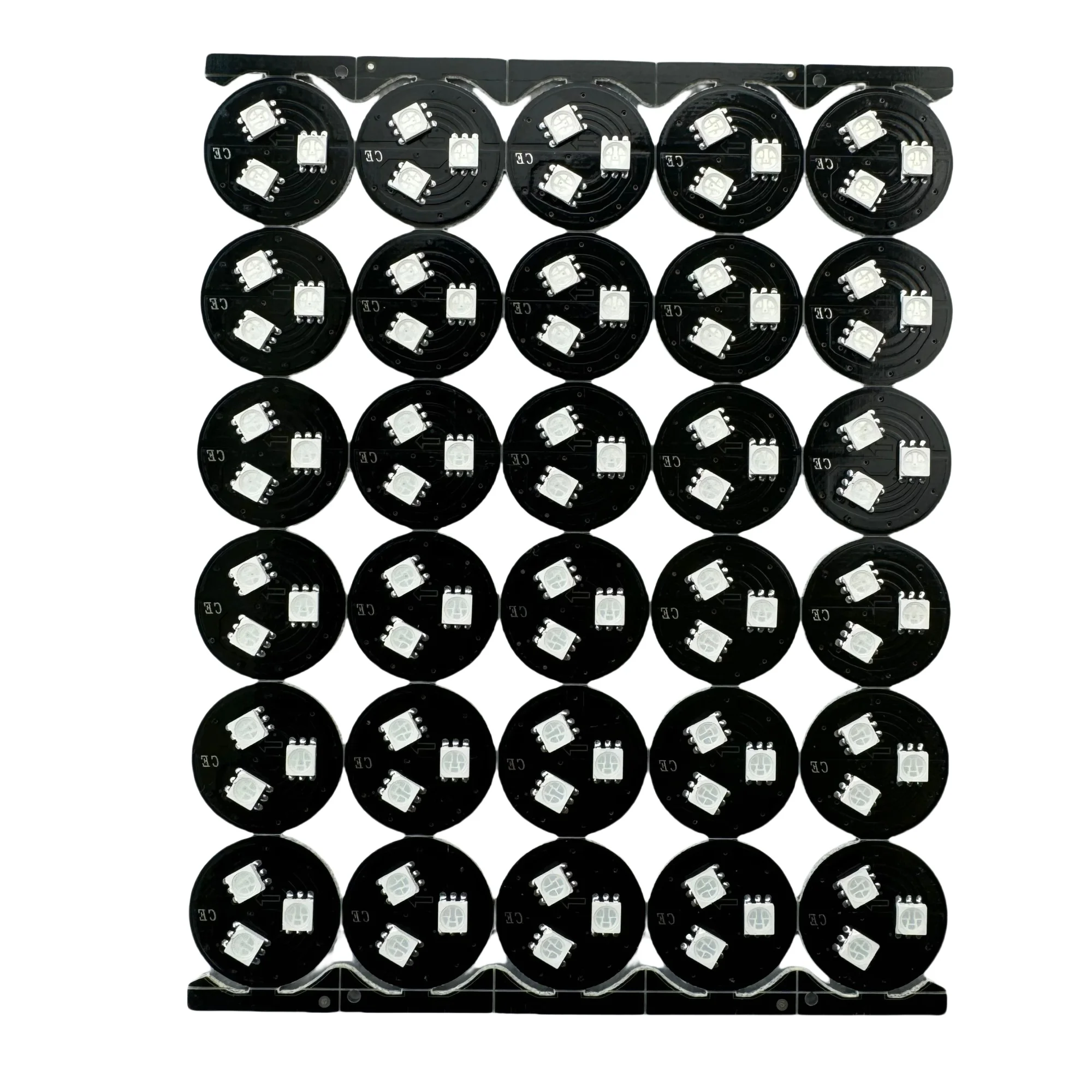26mm Diameter WS2811 IC RGB Pixel PCBA Black Color 3pcs 5050 SMD RGB 0.72W/Pixel DC12V,No Wire only Board