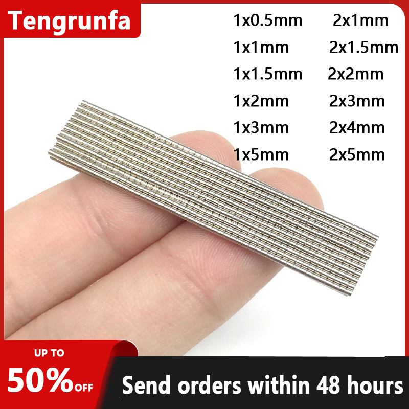 Super Strong Round Magnet 1X0.5,1x1,1x1.5,1x2,1x3,1x5,2x1,2x1.5,2x2,2x3,2x4,2x5 mm Powerful Neodymium Permanent NdFeB Magnets