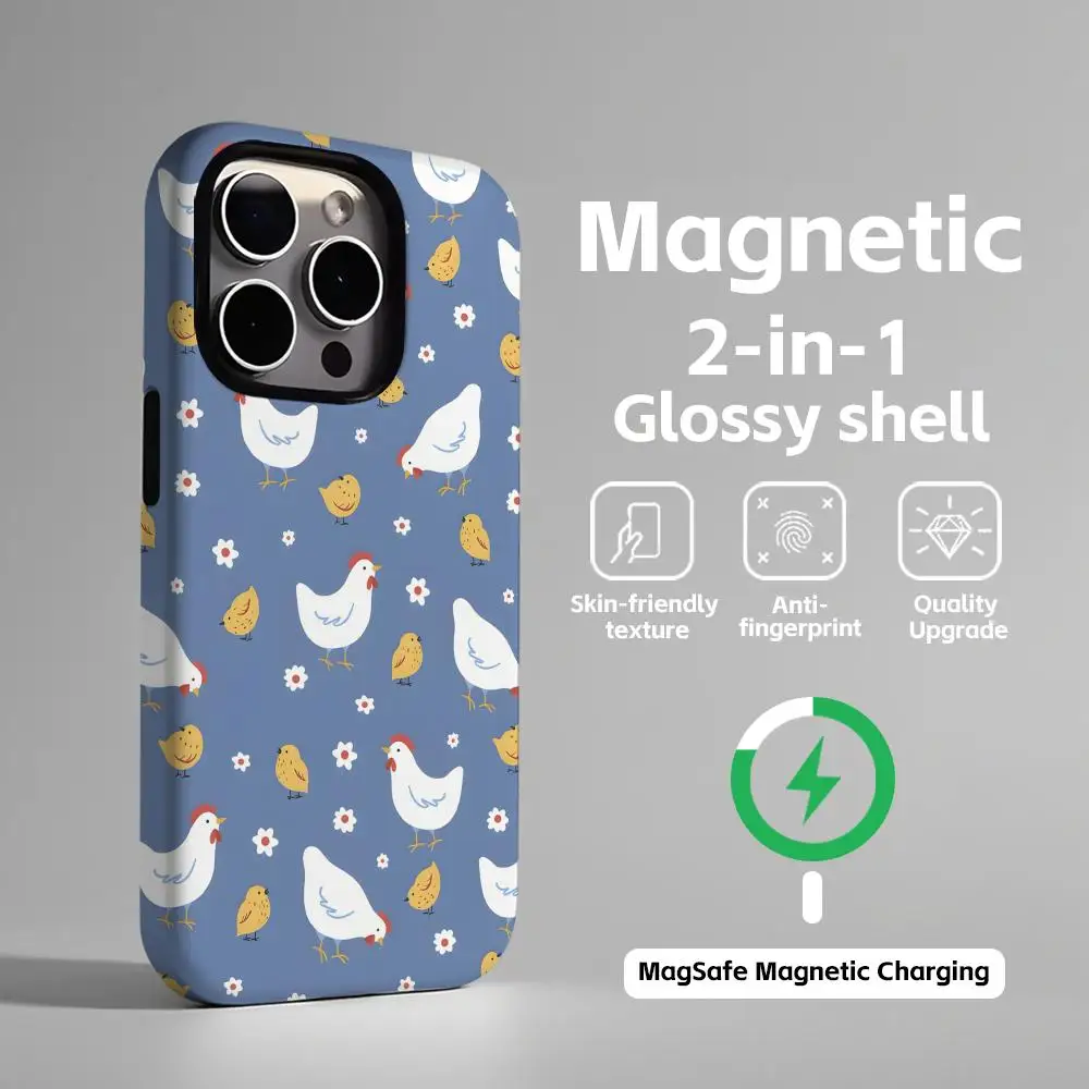 Cute Animals Magnetic 2-in-1 Glossy Phone Case