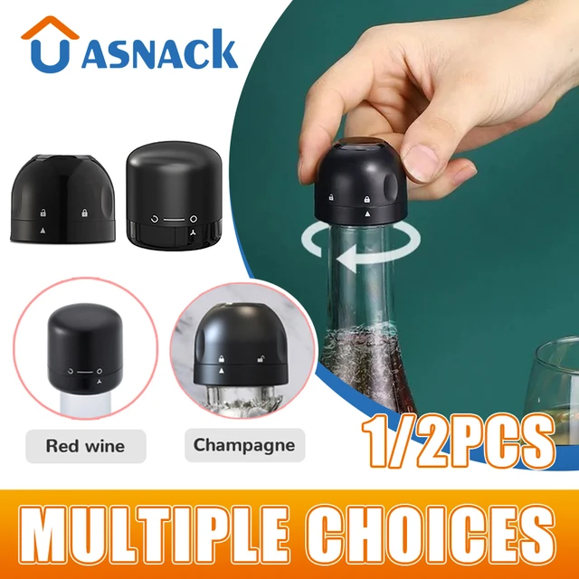 Silicone Champagne Bottle Stopper  Wine Stopper Vacuum Caps Red - 1/2pcs  Vacuum Red - Aliexpress