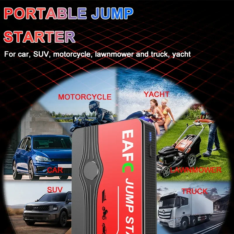 Anluomania Avviatore Batteria Auto 600A, 12V Booster Avviamento Auto