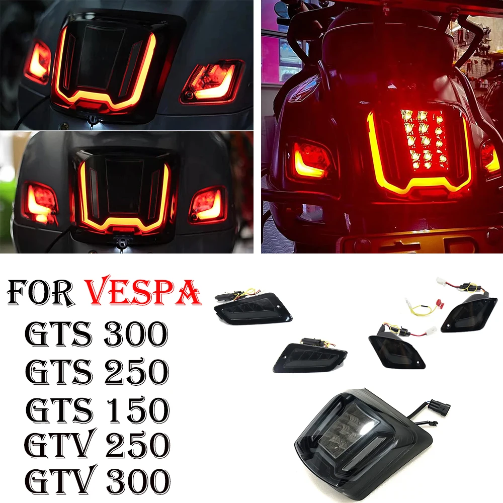 

LED Turn Signal Light Waterproof Flasher Indicator Rear Lights Lamp For Vespa GTS 300 GTS250 GTS300 GTS150 GTV300 GTV250