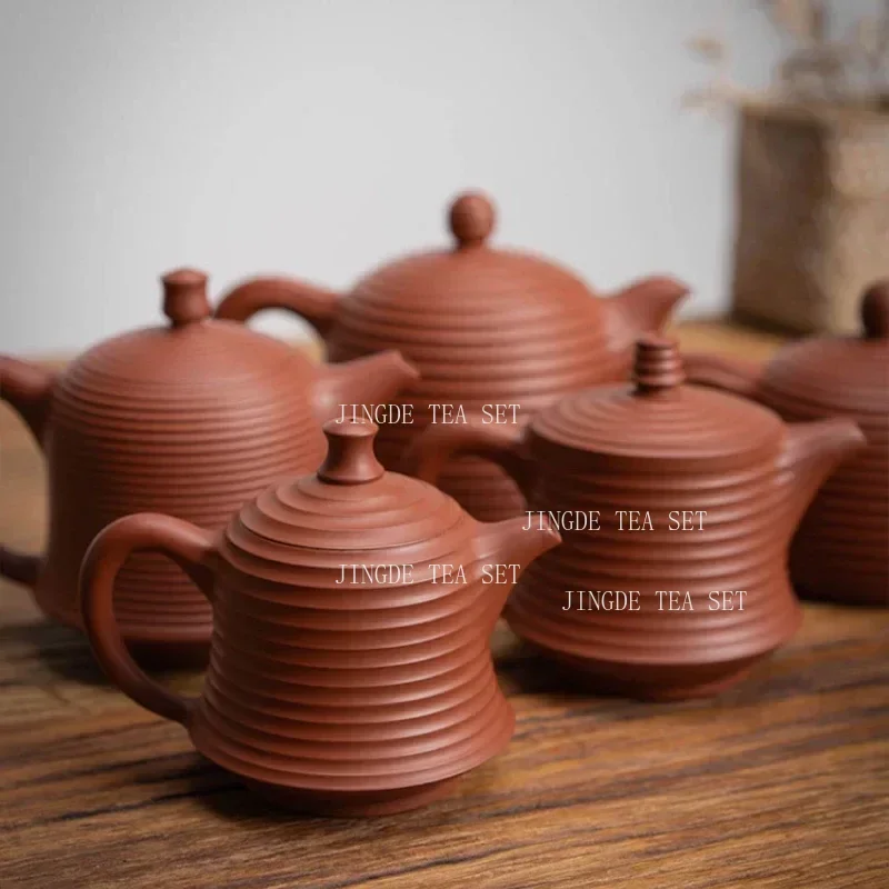 Chaozhou Zhu Ni Teapot Qian Xian Xi Shi Hu Zisha Teapot Small Chinese Handmade Noble Consort Pot Ceramic Tea Set