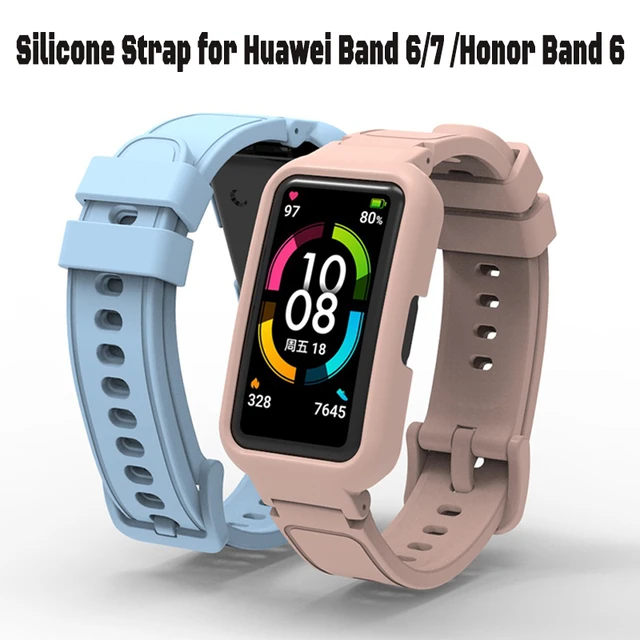 Silicone Watch Band for Original Huawei Band 7 Smart Watch Strap Watchband  Bracelet for Huawei Band 7 Sport Replacement correa - AliExpress