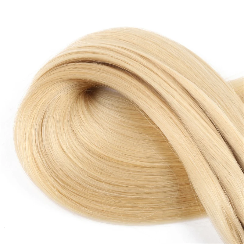 Ombre Straight Nano Ring Links Human Hair Extensions 100 Pieces For Women 12inch-30inch #613 #27 Remy European Micro Beads Hair