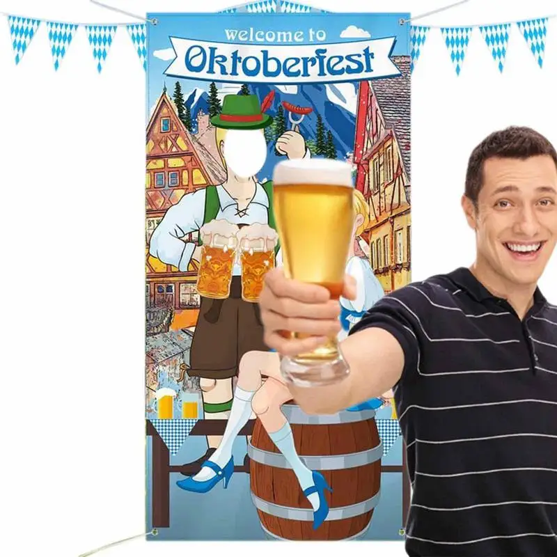 

Oktoberfest Party Decorations Photo Prop Giant Fabric Photo Booth Background Funny Oktoberfest Games Supplies For Beer Festival