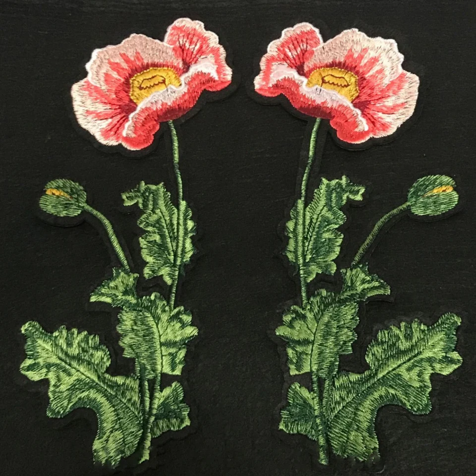 NUOBESTY 8 Pezzi Di Toppe Ricamate Con Rose Ricamate Con Fiori Ricamati Applique Con Fiori Ricamati