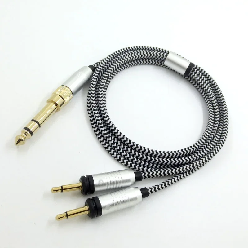 Replacement Headset Cord for Focal ELEGIA Upgrade Cable 3.5mm Male 6.35mm to Double 3.5mm Male Cord Replacements
