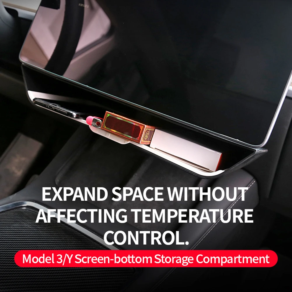 Suitable for Tesla Model 3 for Tesla Model Y Under-Screen Storage Box  Center Screen Organizer Panel Dash Board Storage Rack - AliExpress