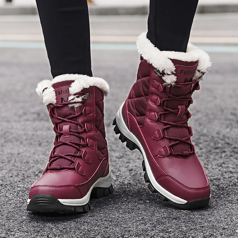 Women's Waterproof Winter Ankle Boots with Thick Fur and Non-Slip Sole 17 S32d284452d9042f7850ab2122bb5081eS Women's Waterproof Winter Ankle Boots with Thick Fur and Non-Slip Sole