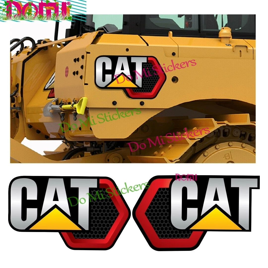 

For 2x LARGE ESCAVATOR CATERPILLAR STICKERS CAT HUGE DIE CUTTING High Quality Vinyl Waterproof PVC