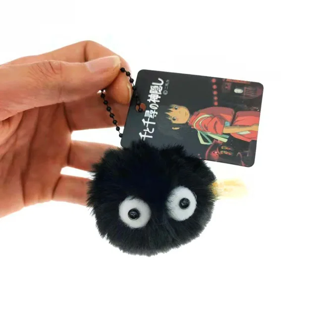 1pc Plush Keychain Spirited Away Hayao Miyazaki My Neighbor Totoro Briquettes Elf Doll School Bag Cute Accessories 6