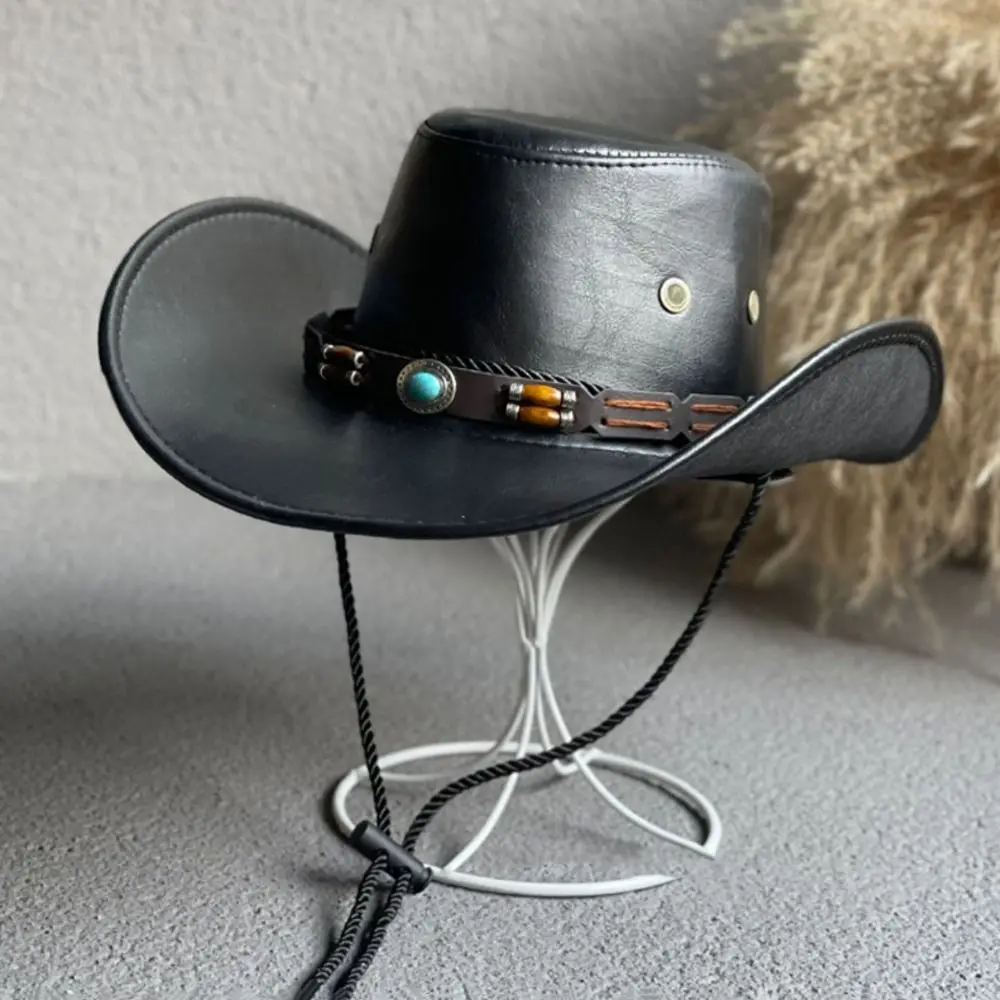 

Dress Hat For Women Climbing Mountain Big Brim Hiking Faux Leather For Men Cowboy Hat Fisherman Hat Bucket cap Women Cap