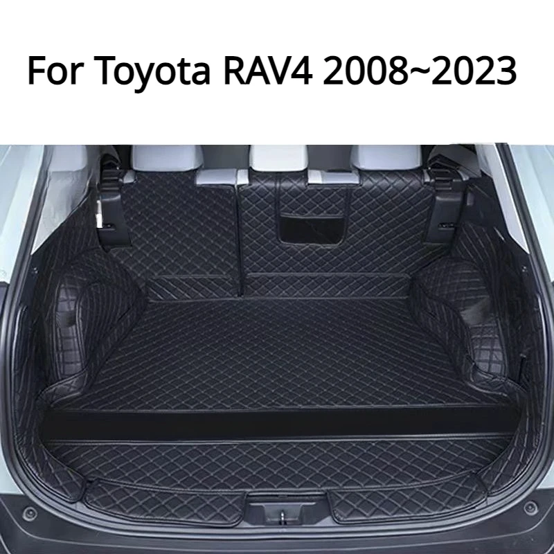 Alfombrilla De Maletero Para Toyota RAV4 Hybrid 2018-2023 - PU, Antideslizante, Impermeable (Negro/Rojo)