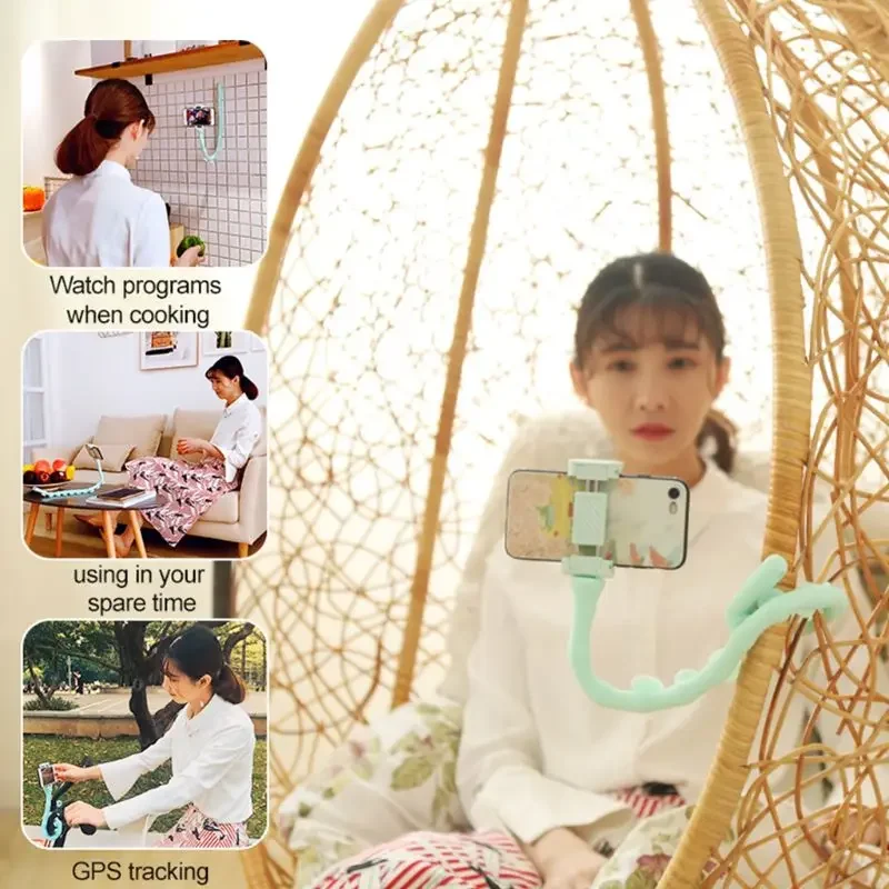 유연한 레이지 휴대폰 거치대 문어 삼각대 브래킷 스탠드, 아이폰 삼성 스마트폰 마이크 스탠드, 360 도