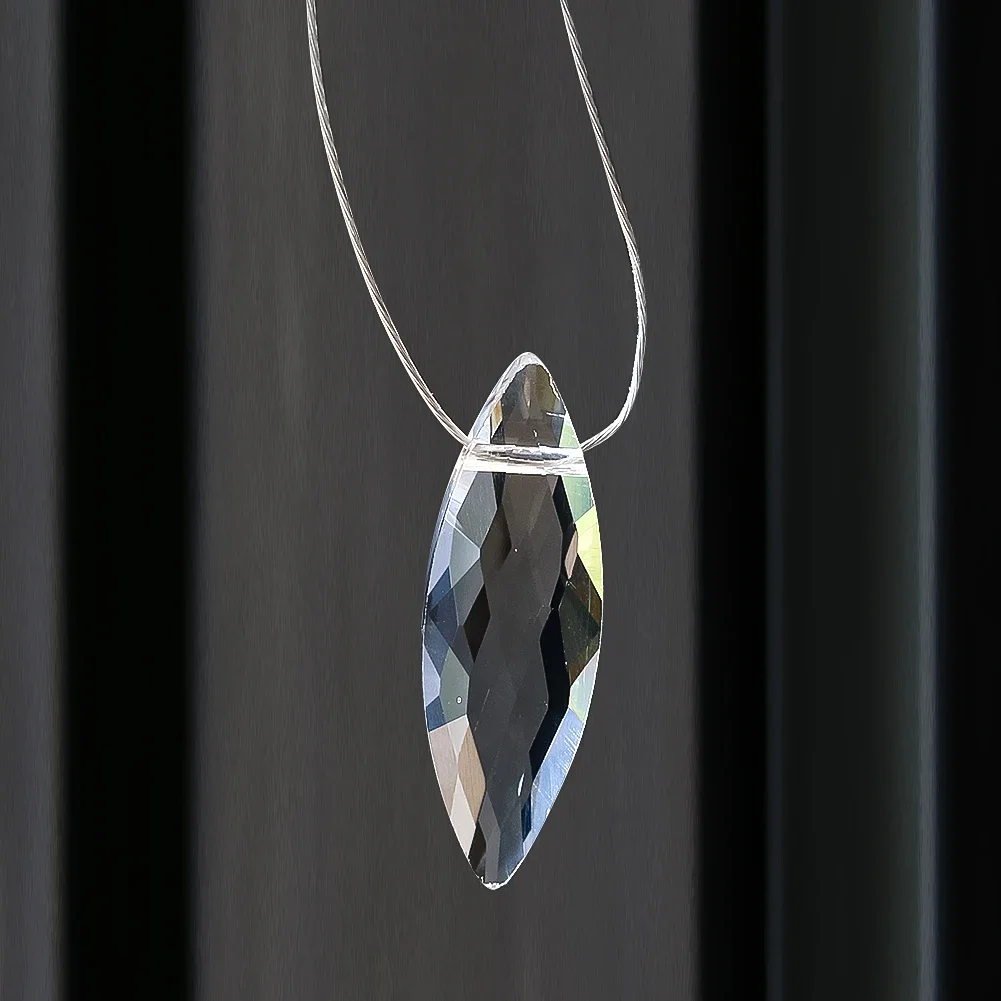 30MM Geometry Oval Eyes Leaf Rugby Crystal Pendant 5PC Faceted Prism Glass Chandelier Garland Curtain Beads Jewelry Making