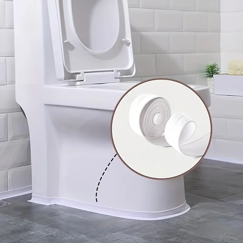 1pc Self-Adhesive Sealing Strip Caulk Sticker Caulk Strip Waterproof Caulking Sealing Tape for Sink Kitchen Countertop Shower