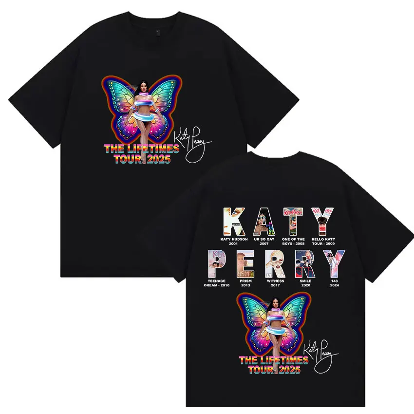 Singer Katy Perry The Lifetimes Tour 2025 Merch T Shirt Men Women