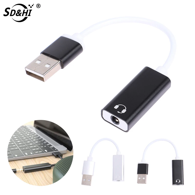 USB Sound Card External 3.5mm Jack USB Adapter To Microphone Speaker Audio Interface Adapter For PC Laptop Computer