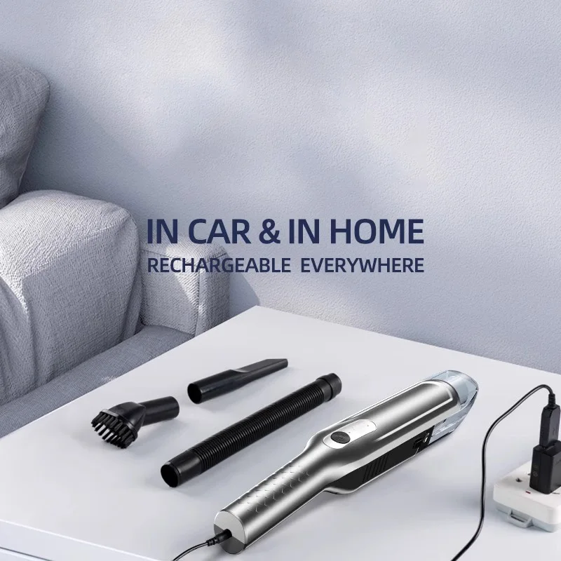 Wireless Car Vacuum Cleaner 19800Pa 80W Mini Handheld Strong Suction Cleaning Machine Appliance Cleaner for Home Office Car