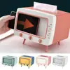 New TV Tissue Box Organizer With Mobile Phone Holder Desktop Paper Holder Dispenser Creative Tissue Canister Storage Napkin Case 1