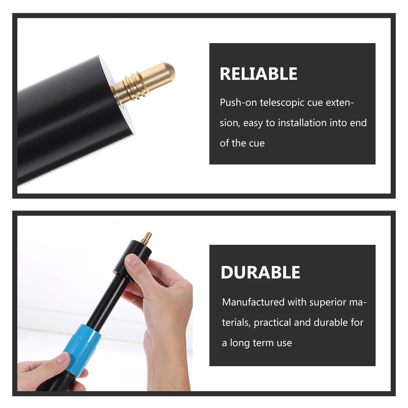 Plastic Alloy Telescopic Cue Extension for Billiard Pool Snooker Balls Accessories Entertainment