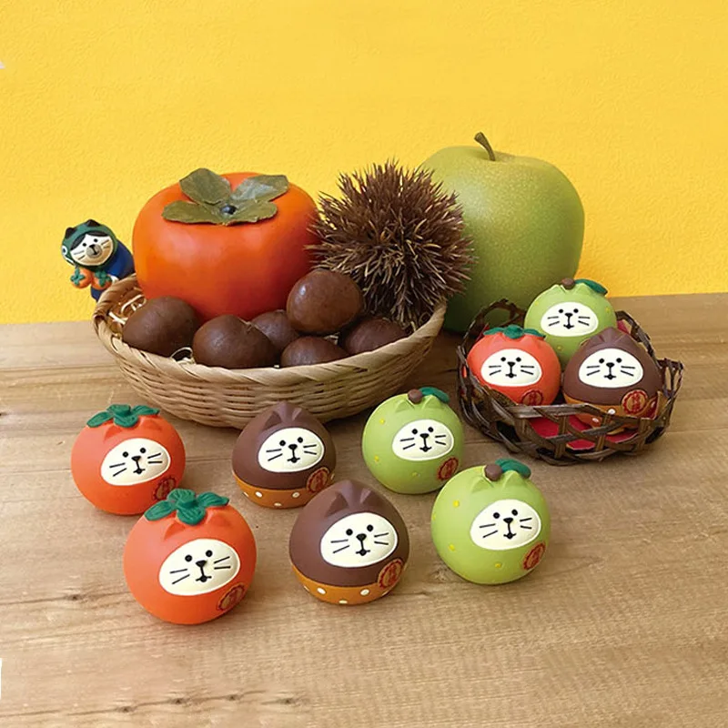 Zakka Japanese Cat Autumn Harvest Fruit Sweet Potato Cute Fashion
