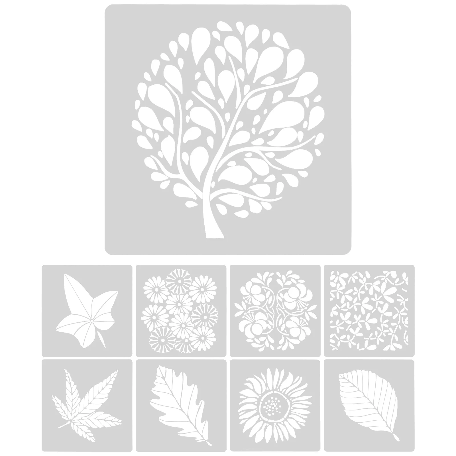 

9Pcs Flower Stencil Leaves Stencils for Painting Walls Graffiti Stencils Flower Leaves Painting Stencils