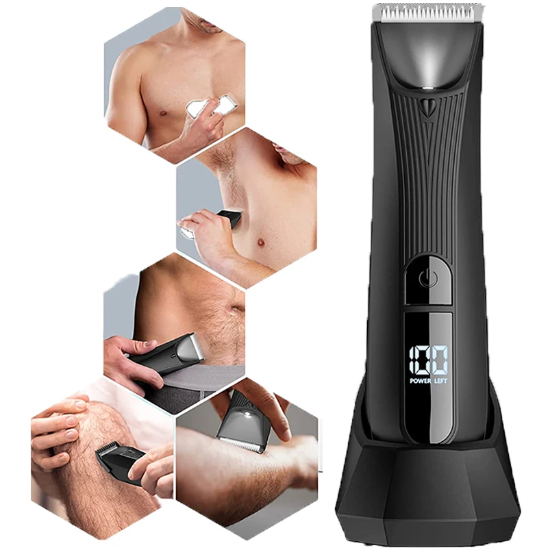 

Washable Electric Groin & Body Trimmer for Men & Women Ball Shaver & Body Groomer Beard Grooming Rechargeable Pubic Hair Trimmer