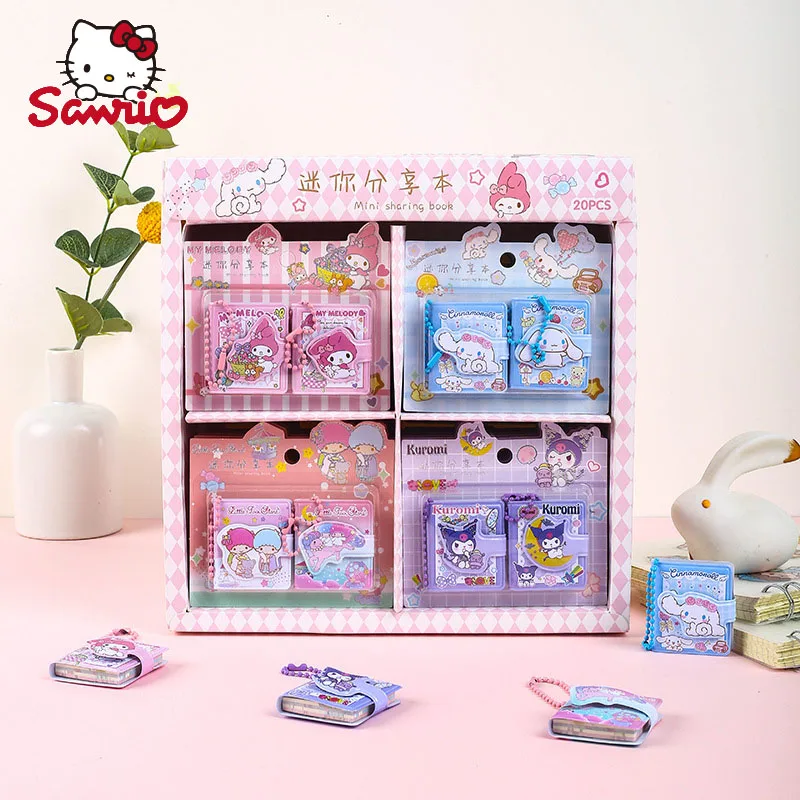 

Sanrio 48pcs Mini Notepad Kawaii Kuromi Cartoon New Sharing Book 50 Student Fashion Waterproof Leather Cover Hand Account Book