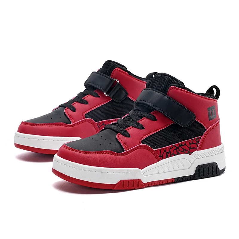 أحذية أطفال كلاسيكية على الموضة للأولاد أحذية رياضية جلدية عالية الجودة أحذية كرة السلة المتزلج أحذية رياضية فاخرة للأولاد