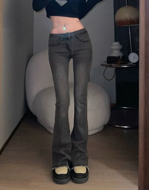여성용 청바지 플레어 바지 스키니 팬츠