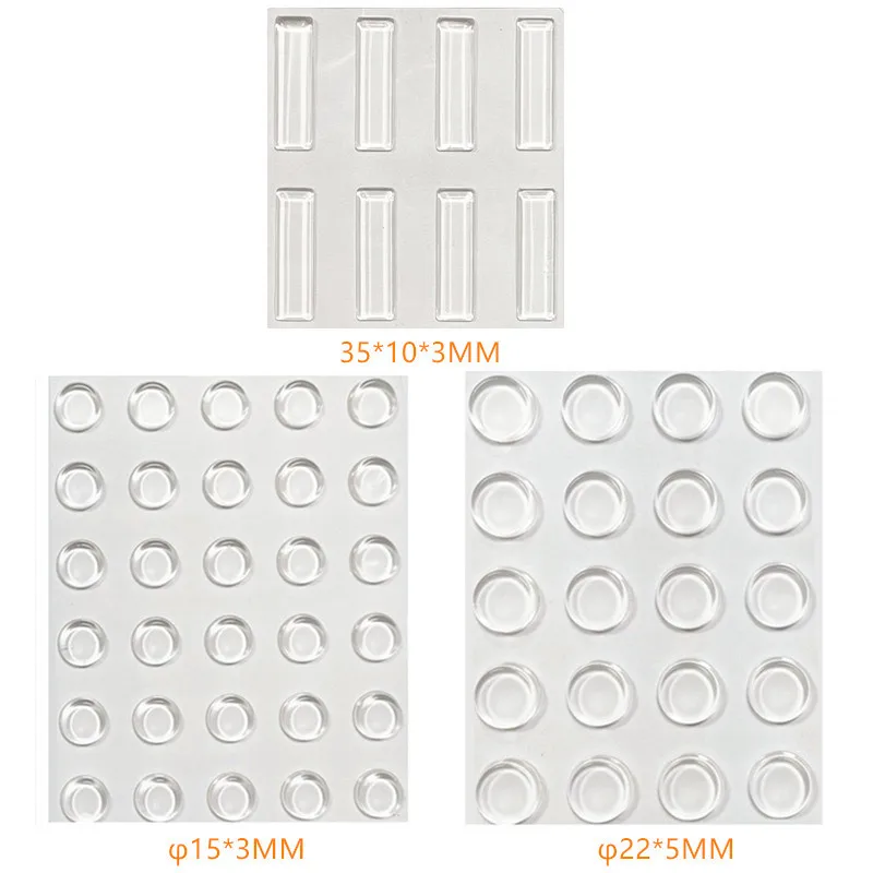 Kitchen Cabinet Door Bumper Self adhesive Silicone Rubber Pads For Drawers Chair Damper Pad Buffer Cushion