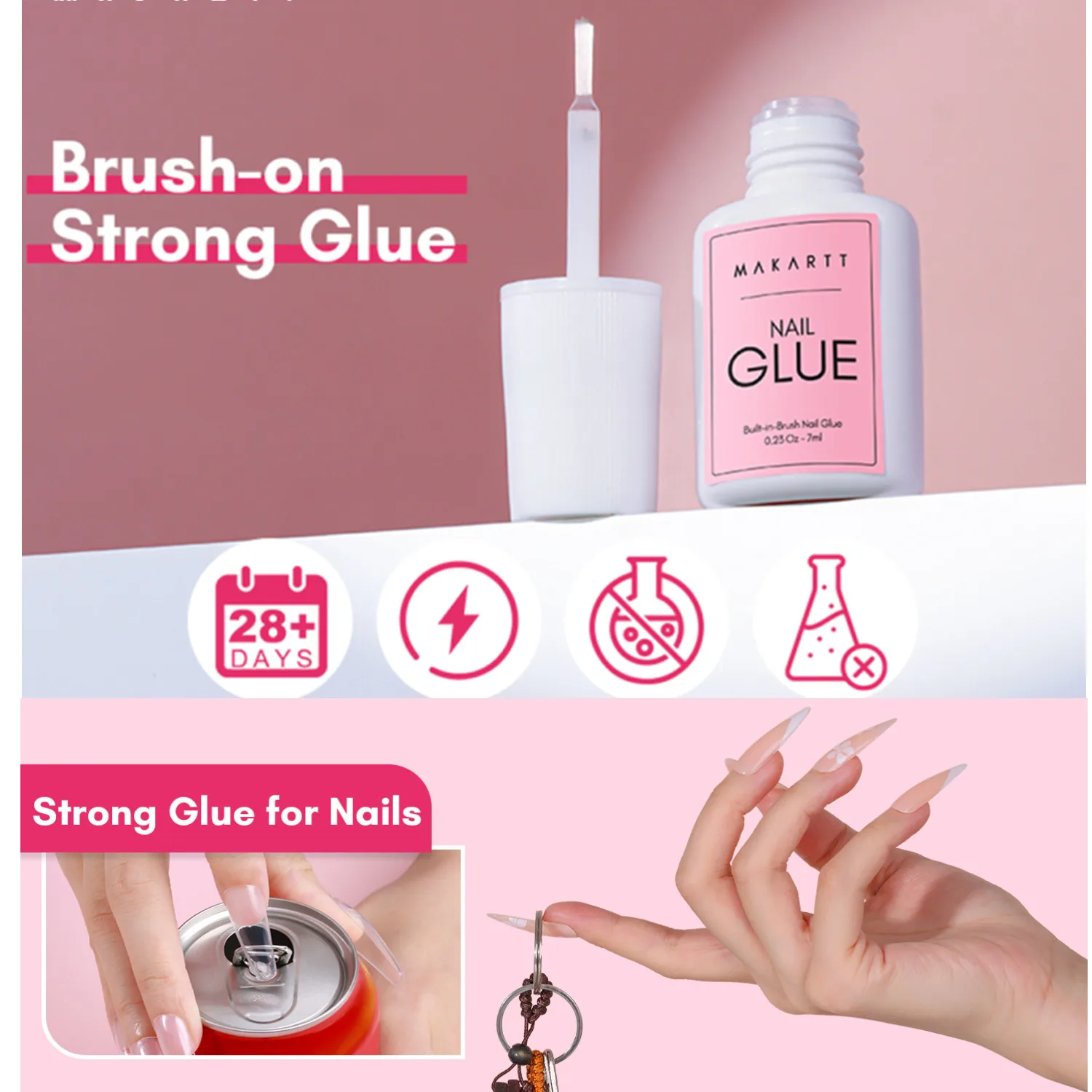 Nail Gel Glue For Press On Nails Soft Acrylic Gel Nail Tips Fake Nails