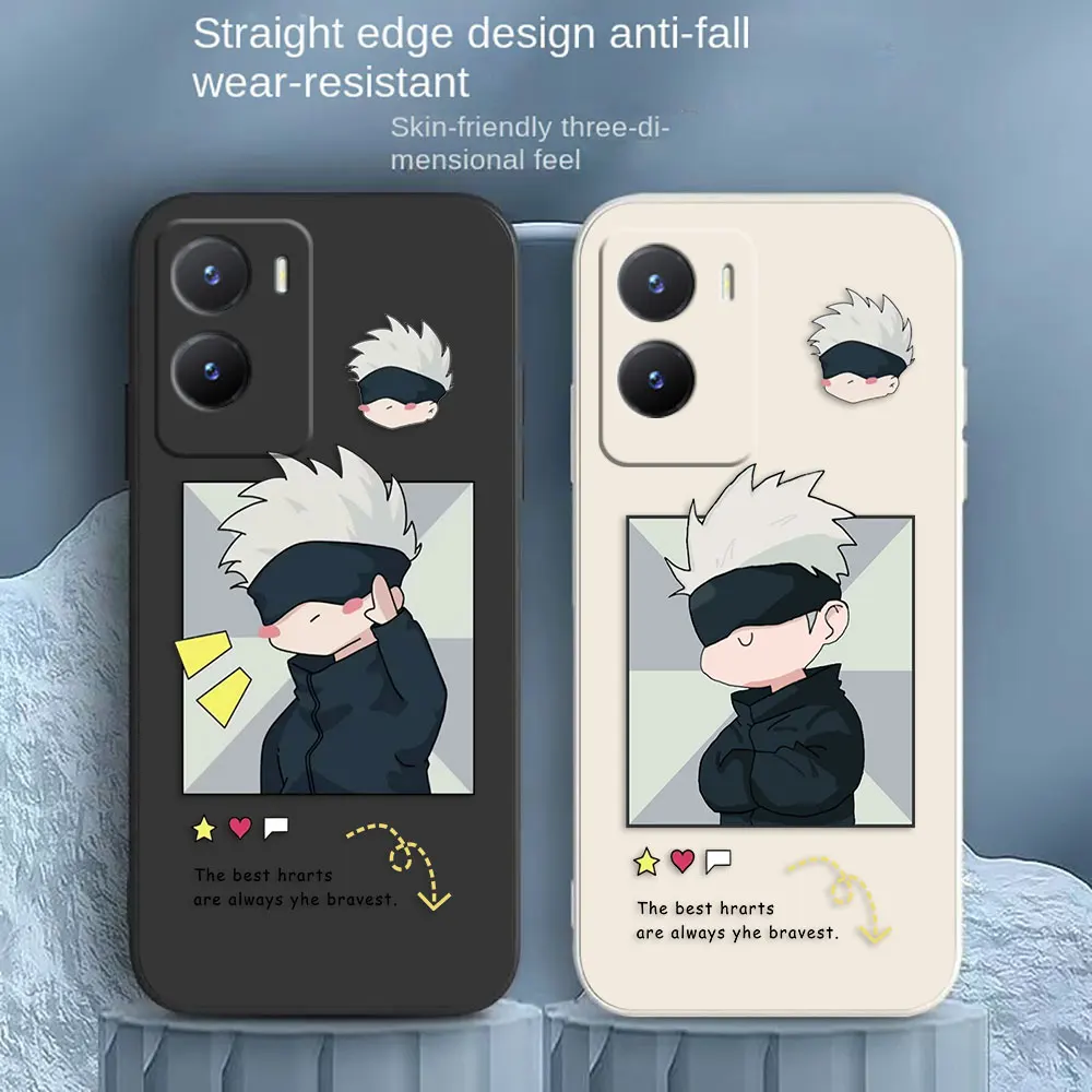 

Lovely Jujutsu Kaisen Phone Case For VIVO Y55S Y31 Y33S Y55 Y35 Y51S Y52S Y53S Y66 Y73S Y77 5G Y85 Y93 Silicone Case Funda Shell