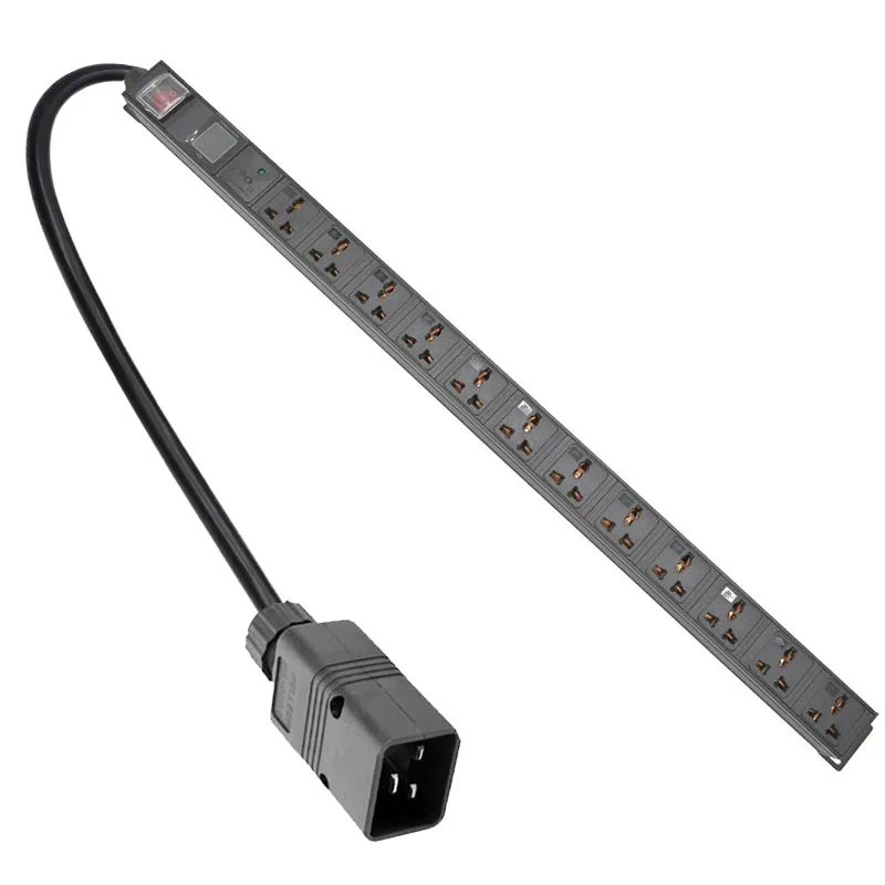 

PDU Power Strip 4000W стойка сетевого шкафа универсальный амперметр из алюминиевого сплава 12 AC 10A